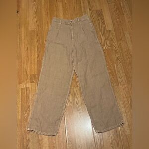 Zara tan linen pants